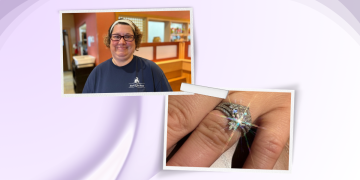 Mecca Moulton and her engagement ring